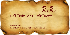Rákóczi Róbert névjegykártya
