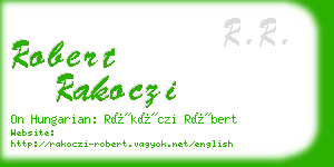 robert rakoczi business card